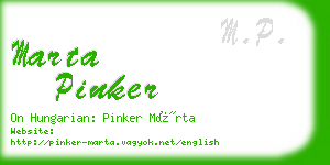 marta pinker business card